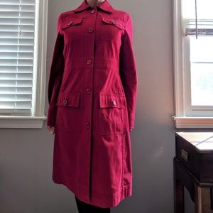 Nine & Co. Fire-engine Red Classic Trench Coat